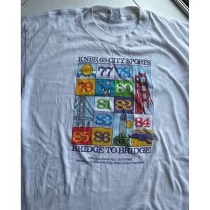 Vintage 1977–1986 Bridge to Bridge Run Shirt Signal San Francisco KNBR 68 Size L
